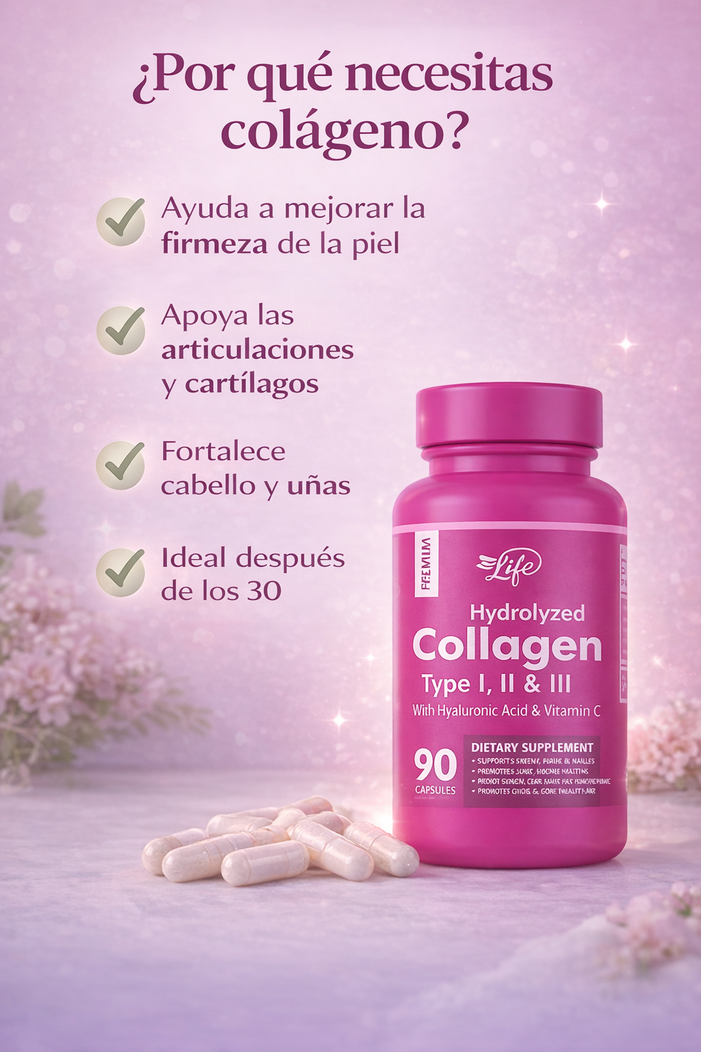 Colágeno Hidrolizado con Ácido Hialurónico y Vitamina C: El colágeno diario que tu cuerpo necesita