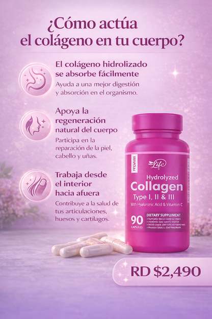 Colágeno Hidrolizado con Ácido Hialurónico y Vitamina C: El colágeno diario que tu cuerpo necesita