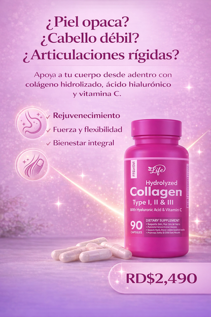 Colágeno Hidrolizado con Ácido Hialurónico y Vitamina C: El colágeno diario que tu cuerpo necesita