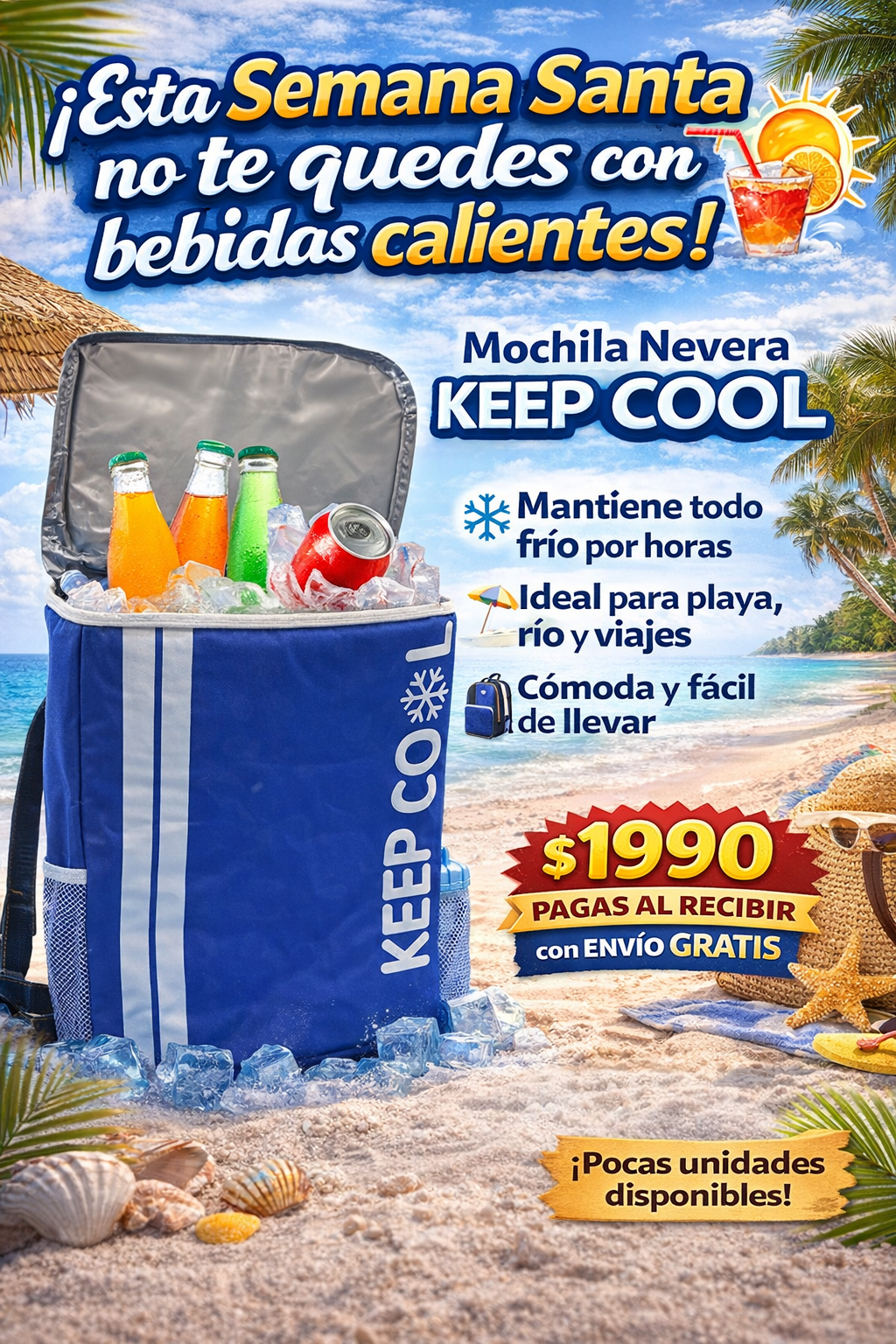 🎒 MOCHILA HIELERA TERMICA KEEP COOL