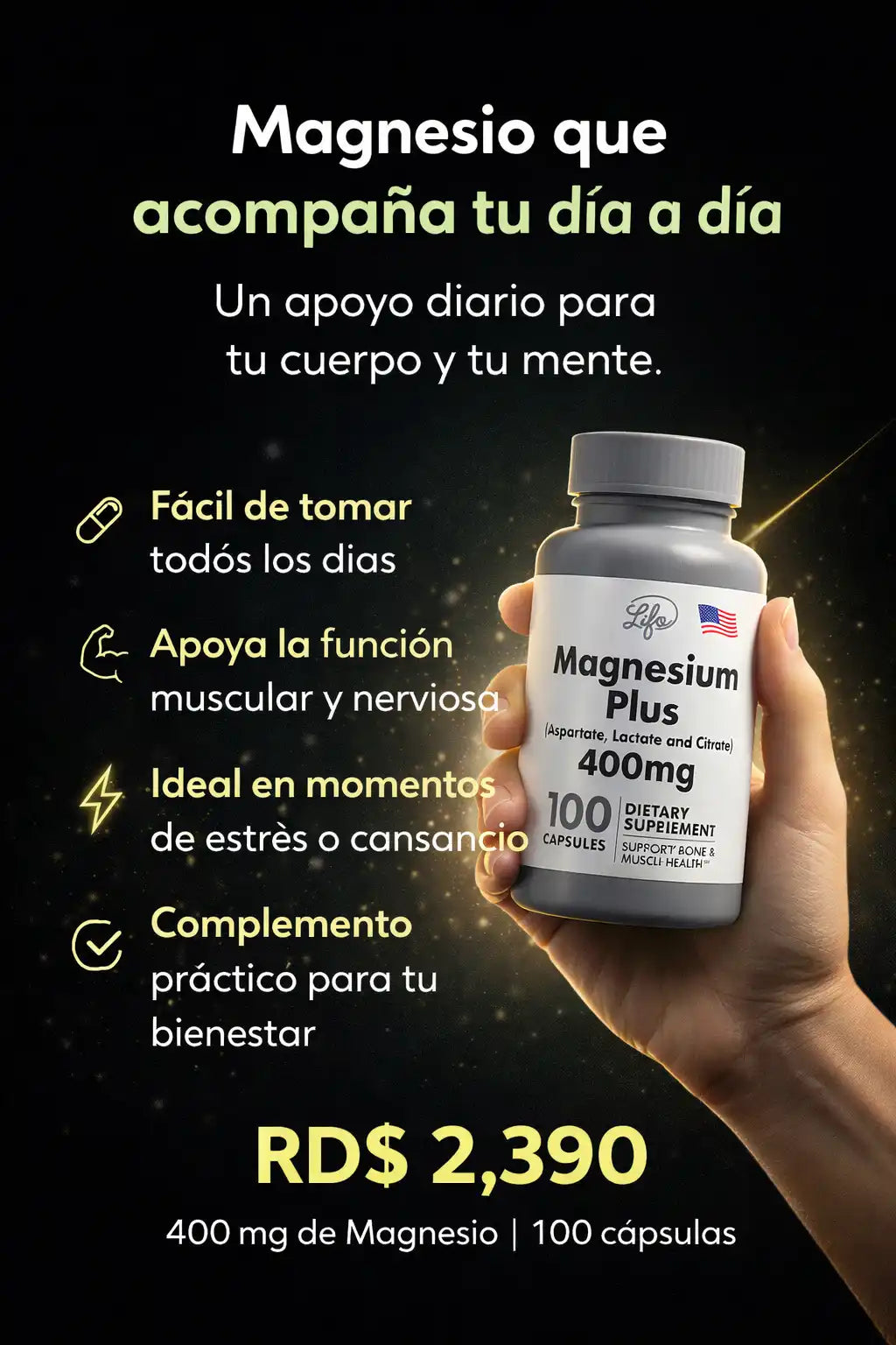 Magnesium Plus 400 mg - Apoyo integral para tu día a día