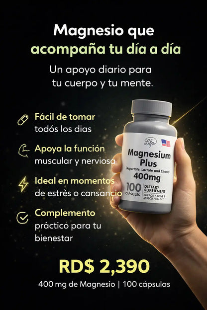 Magnesium Plus 400 mg - Apoyo integral para tu día a día