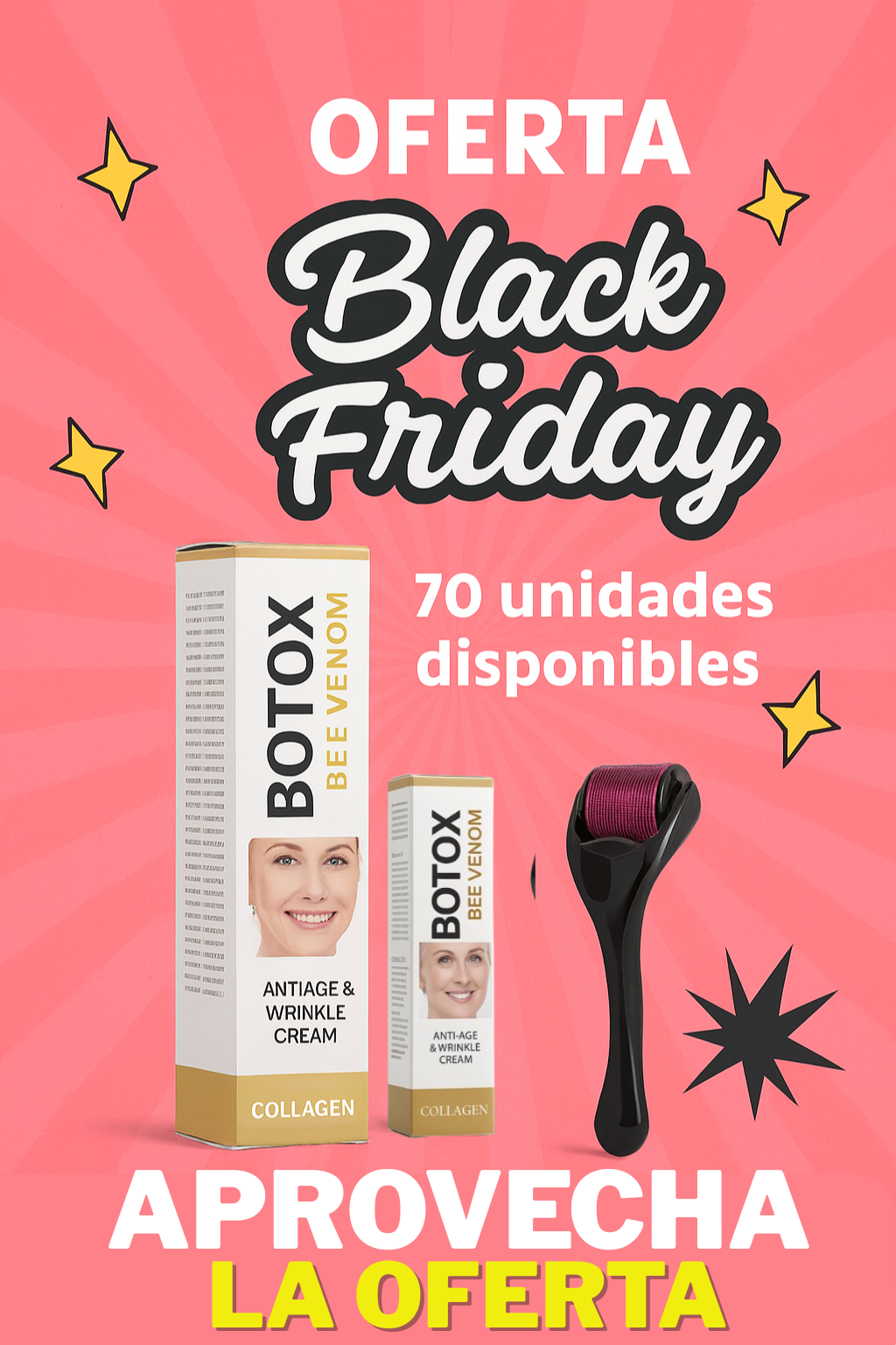 Kit Anti-Edad Premium Crema Facial + Dermaroller 0.5 mm