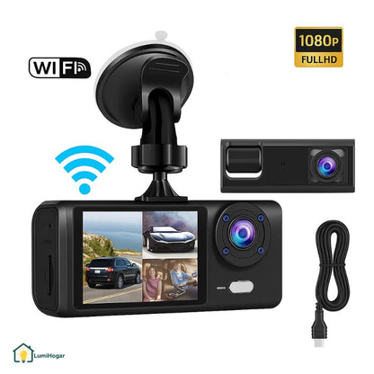 VIGILANTE 360/ CÁMARA DE SEGURIDAD VEHICULAR CON WIFI, GRABA CADA INCIDENTE Y MANEJA CON TRANQUILIDAD