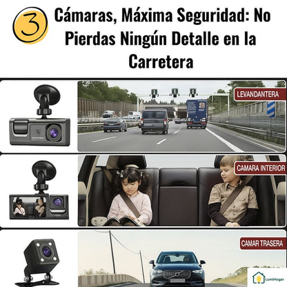 VIGILANTE 360/ CÁMARA DE SEGURIDAD VEHICULAR CON WIFI, GRABA CADA INCIDENTE Y MANEJA CON TRANQUILIDAD